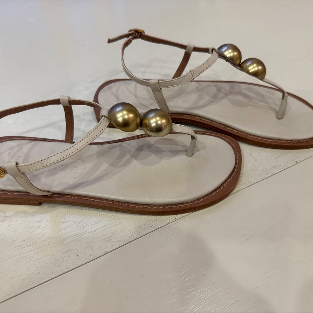Chic Sandals with Gold Accents